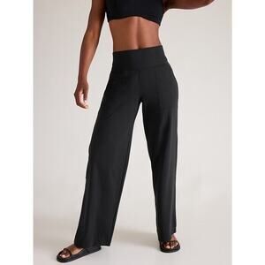 ATHLETA Venice High Rise Wide Leg Pant L Large | Black #982868 NEW